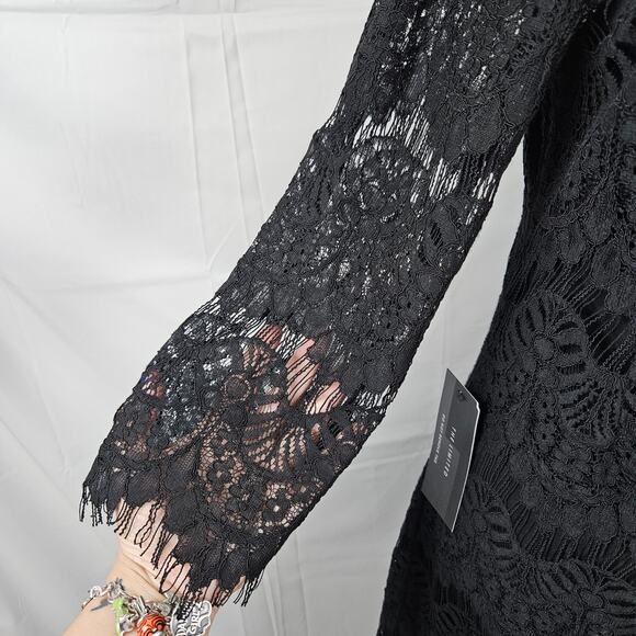 The Limited NWT Black Lace Sheath Dress XS 3/4 Sleeve Cocktail Party Size XSmall - Picture 4 of 9